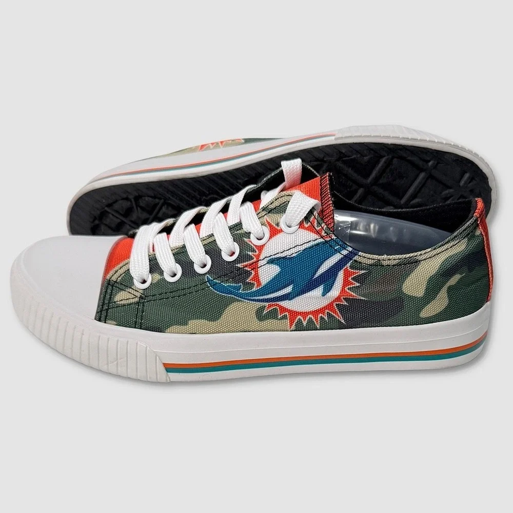 FOCO‎ / Miami Dolphins Sneakers / Shoes - NEW Womens 8 Camo / White - #49334-J1
